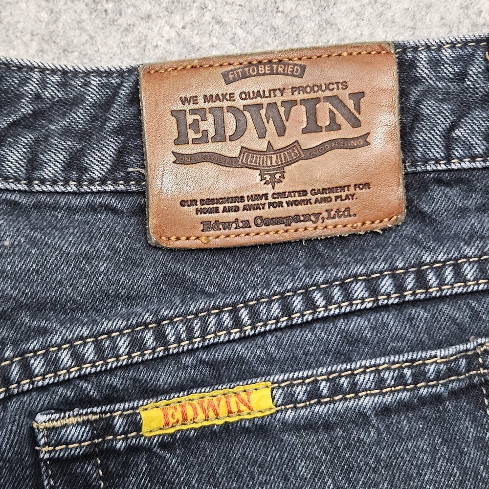 Edwin Tokyo Jeans L.A. Slim Fit W33 L32 100% Cotton Denim Made In Japan Distress